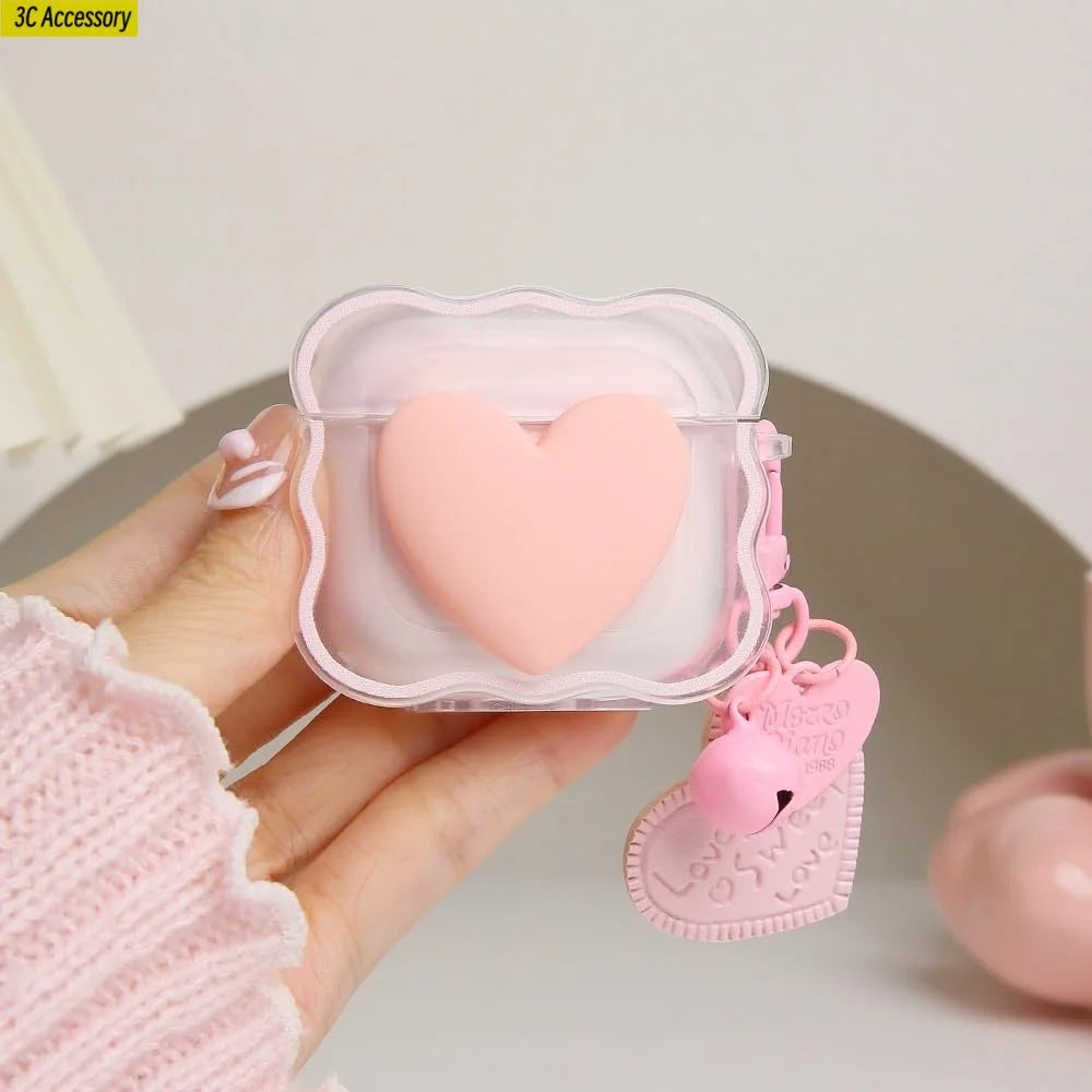 for airpod 4 case Cute 3D Bow Tie Design Shockproof Soft Clear TPU Kawaii Protector Cover for Women Airpods 4 Case with Keychain