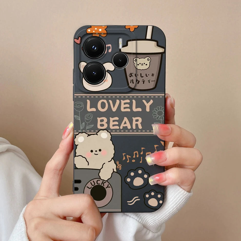 Case For Redmi Note 14 Pro Plus 4G 5G Pretty Sweet Girls Silicone Soft Protective Cover For RedmiNote14 14Pro Plus Fundas Bumper