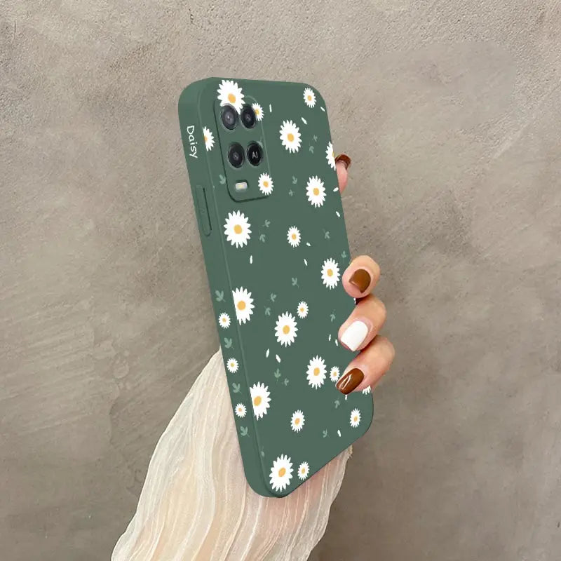 Deciduous Daisies Phone Case For OPPO A54 A74 A57 A96 A76 A36 A95 A12 A15 A15S A16 A16K A9 A5 2020 Reno 8 8Z 7 7Z 6 5 F9 4G 5G