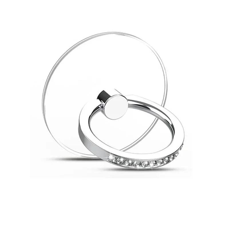 Transparent Finger Ring Holder Diamond Ring Phone Stand Holder for Cellphone Finger Grip Rotatable Phone Support Mount Accessory