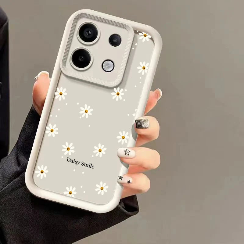 Phone Case for Xiaomi Redmi Note 13 12 Pro Plus 4G 5G 13C 12C Turbo 3 11 11S 10 10S 12S Shockproof Cover, Daisy Flowers