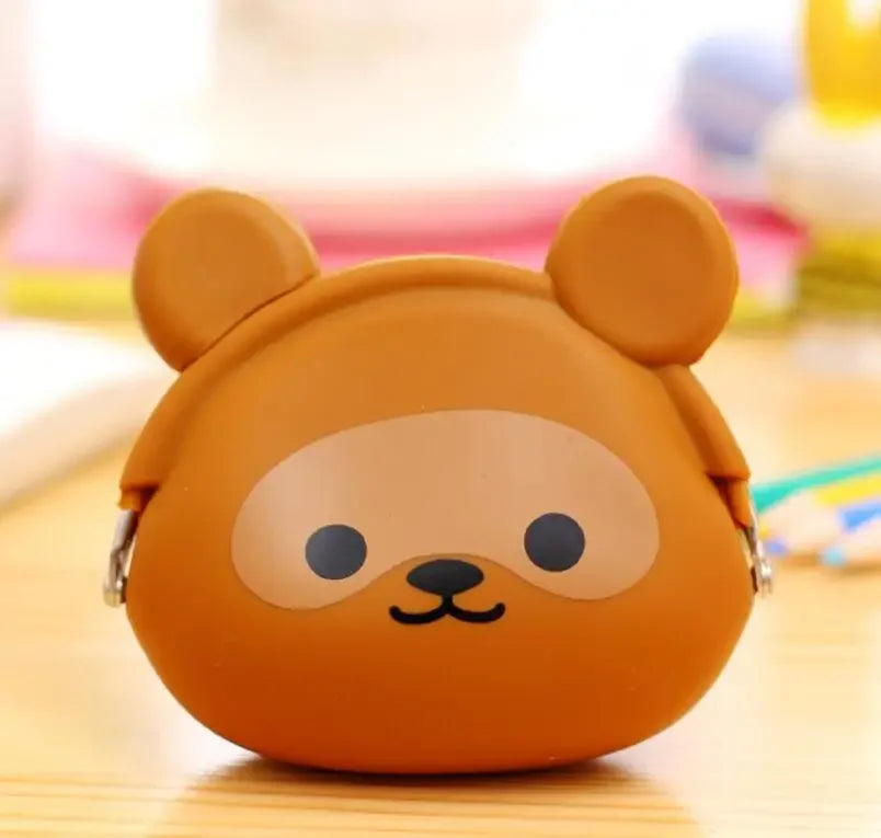 Fashion Coin Purse Cute Wallet for Children Mini Purse Soft Female Coin Bag Cartoon Silicone Clutch Bag Hasp Pouch Monedas Mujer