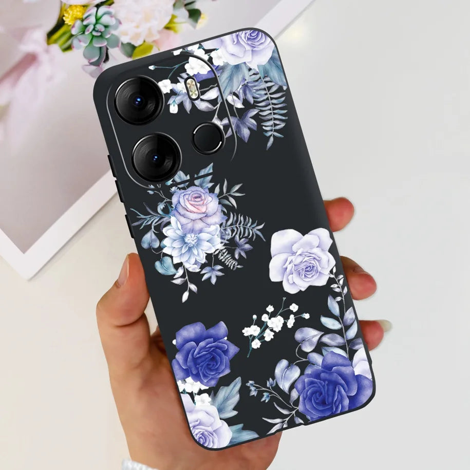 For Infinix Smart 7 HD Case Smart 7 Plus Soft Silicone Cover for Infinix Smart7 HD Capa Smart7hd Phone Cases Cute Dinosaur Funda