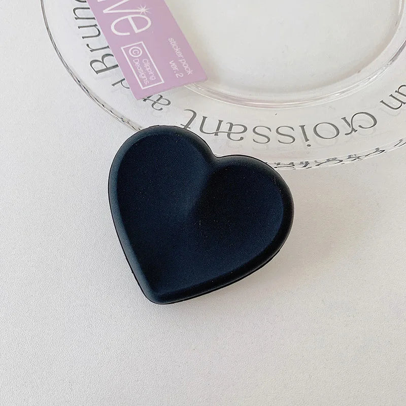 Silicone Heart-Shaped Round Phone Grip Stand Holder Pocket Socket Griptok Foldable Finger Ring Phone Stand For Iph Mobile Phone