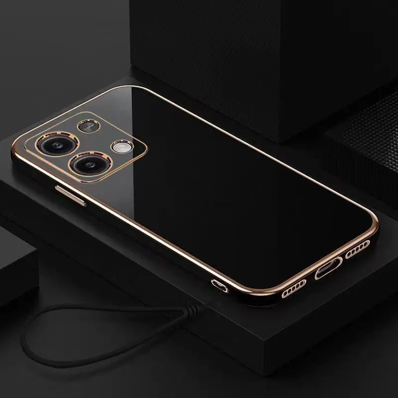 For Redmi Note 13 4G Case Redmi Note 13 PRO 5G 4G Cover Note 13 Pro+ Plus Luxury Square Plating Phone Case Shockproof Back Cover