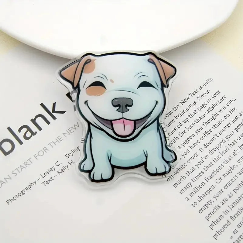 Cartoon Cute Animal Dog Expanding Stand Grip Mobile Phone Holder for IPhone 15 14 13 Samsung Pocket Socket Griptok Flip Bracket