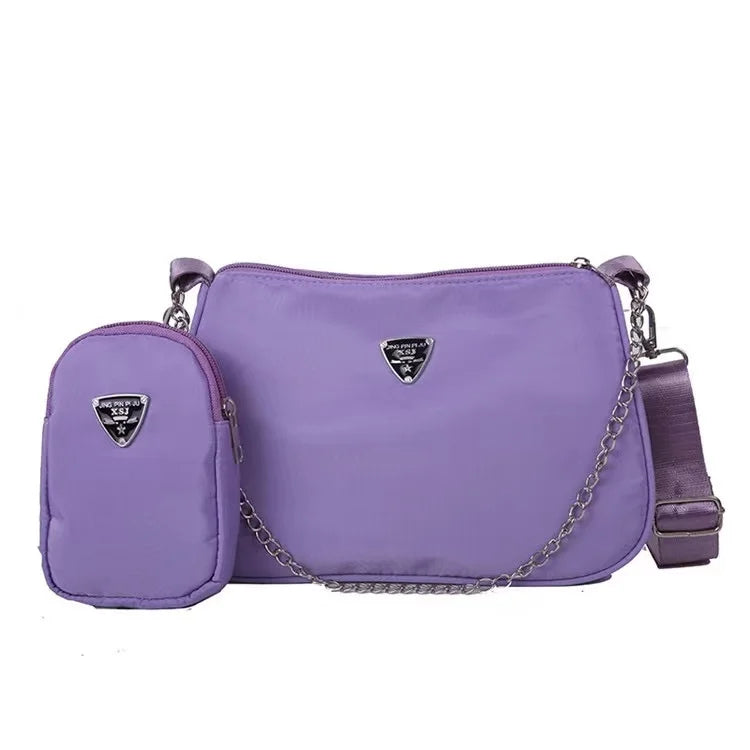 Fashionable and Popular Summer Korean Bag Women's Bag Versatile Two-piece Package Fashion Chain One Shoulder Cross Body Bag