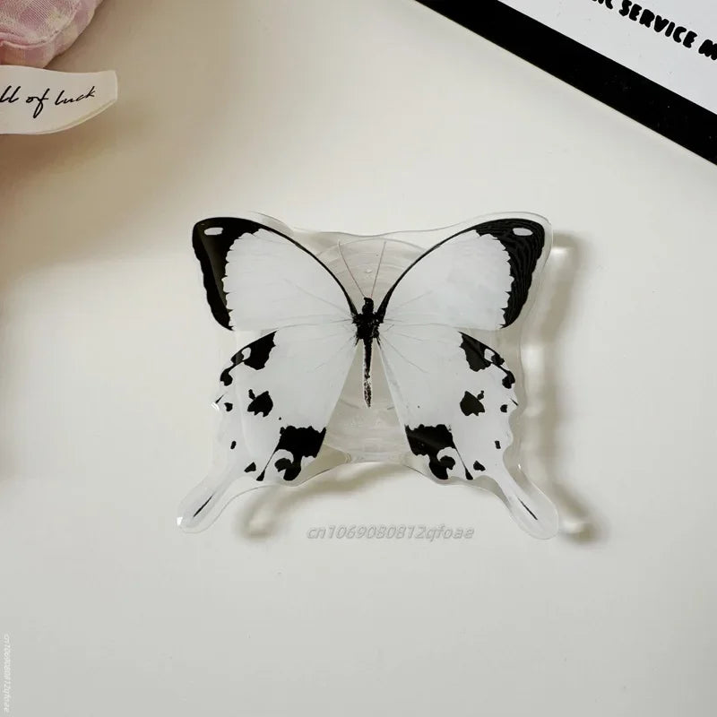 Cute Butterfly Phone Grip Tok Griptok Holder Ring For iPhone 15 Universal Accessories Lovely Bowknot Phone Stand Bracket Socket