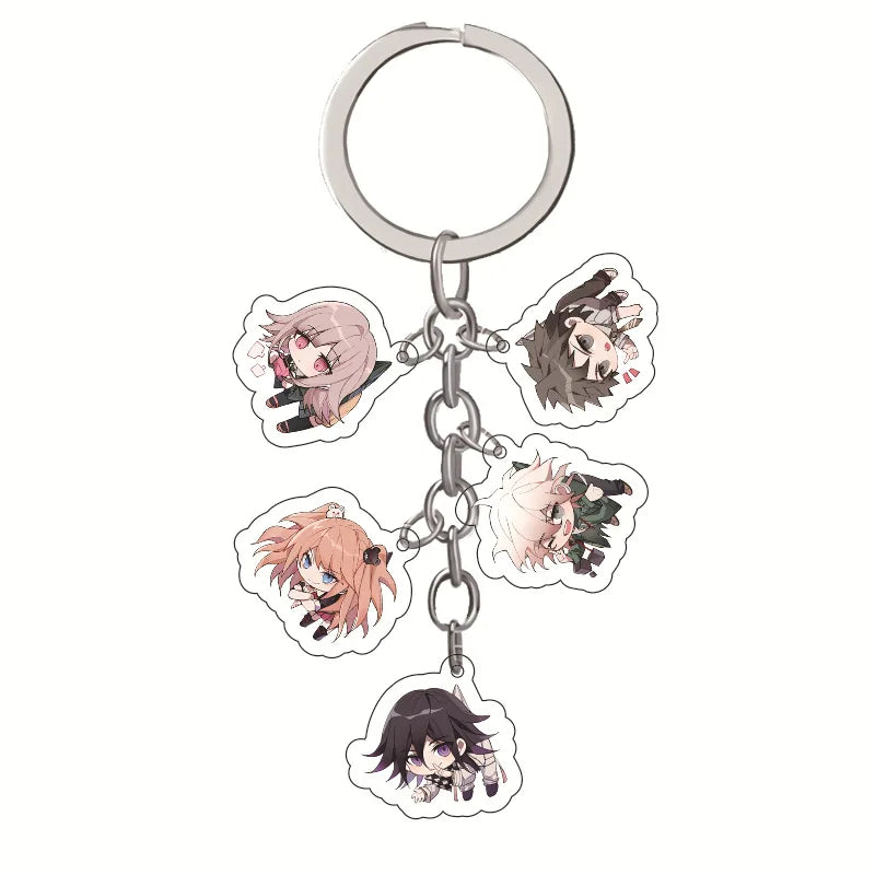 Anime Danganronpa:Trigger Happy Havoc Keychain Nagito Komaeda Hinata Hajime Multi Pendant Key Chain Cosplay Accessories Gift