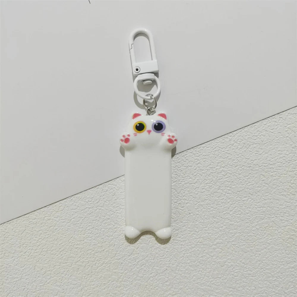 Kawaii Cartoon Cat Animal Backpack Pendants Key Chain Cute Seeking A Hug Cat Keychain Sweet Car Keyring for Children Gift