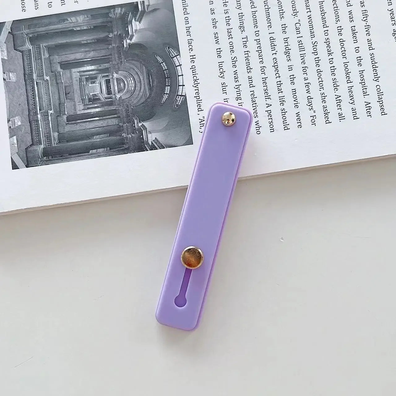 Candy Color Finger Ring Holder Silicon Phone Hand Band Holder For iPhone Wristband Strap Push Pull Grip Stand Bracket Wholesale
