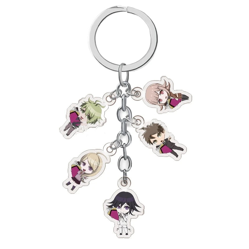 Anime Danganronpa:Trigger Happy Havoc Keychain Nagito Komaeda Hinata Hajime Multi Pendant Key Chain Cosplay Accessories Gift