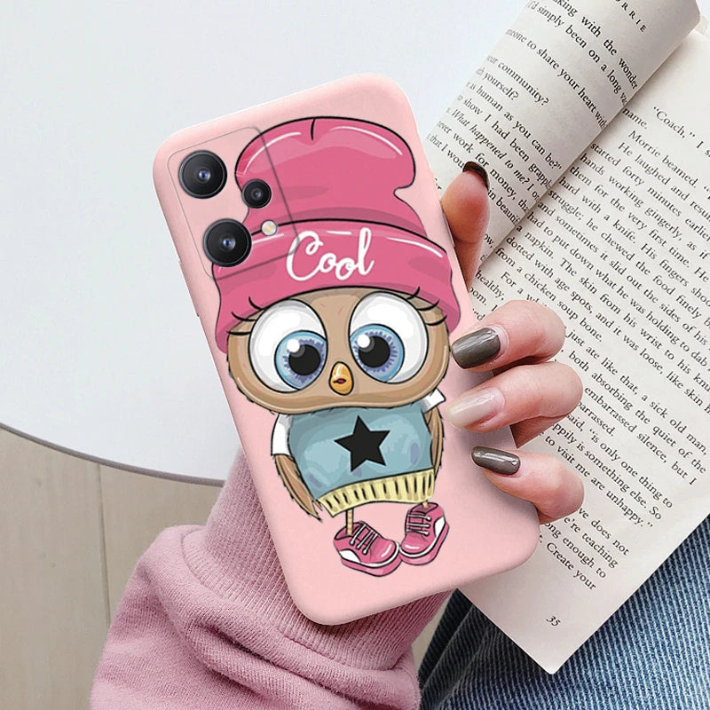 For Realme 9 4G Case 9 Pro Plus Cover Cute Heart Flower Back Cover Soft Silicone Protective Funda For OPPO Realme 9 Pro+ Shell