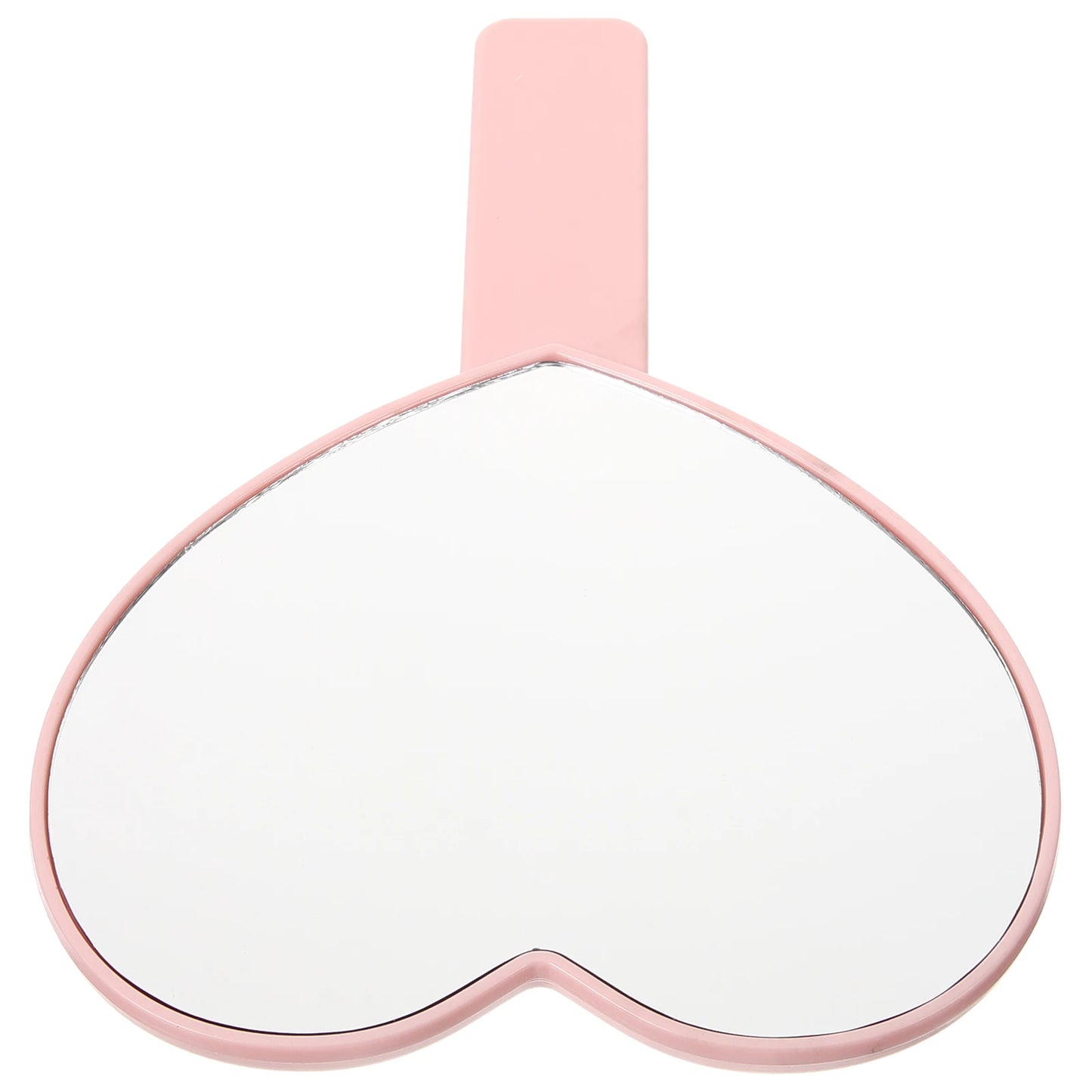 Heart Shaped Mirror 13x18 5cm Pink Lashes Portable Handheld Travel Mini Compact Makeup Mirrors for Women Purse
