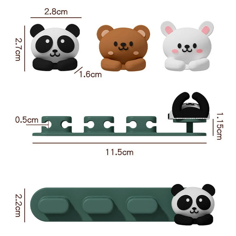 Cute Desktop Cable Organizers Holder Clips Desk Tidy Organiser Self Adhesive Cable Management Office Wire Cord Holder