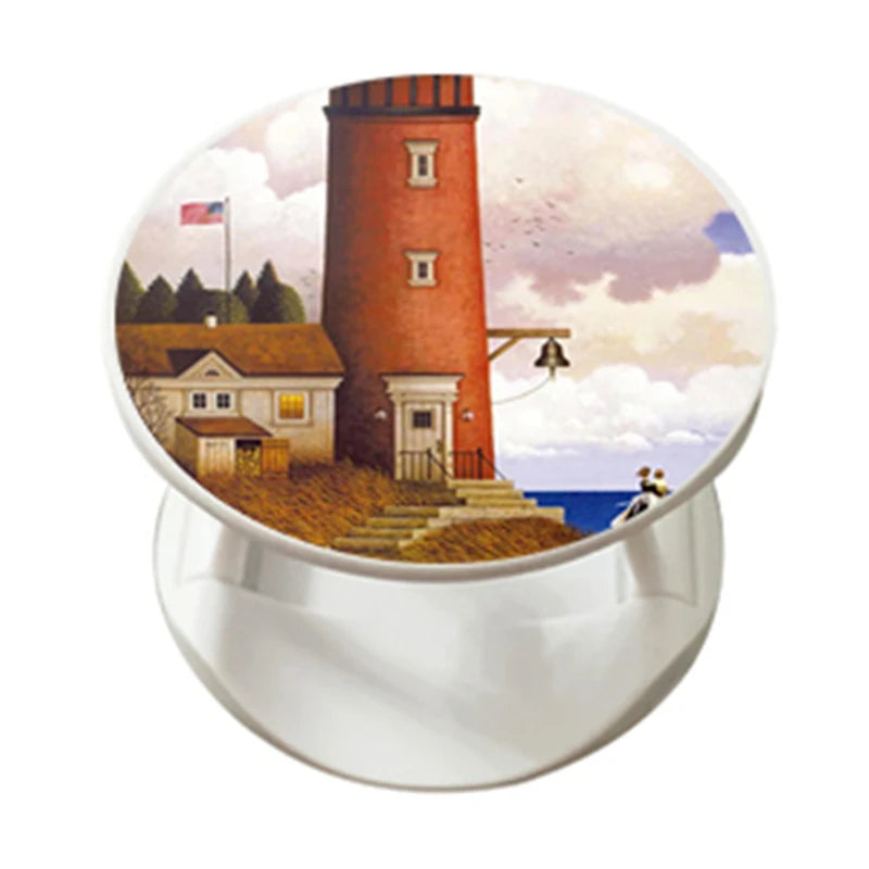 Popular Phone Holder Popping Pocket Socket Stand Colored Drawing Rotatable Expanding Ring Grip For Xiaomi iPhone 11 12 13 iPAD