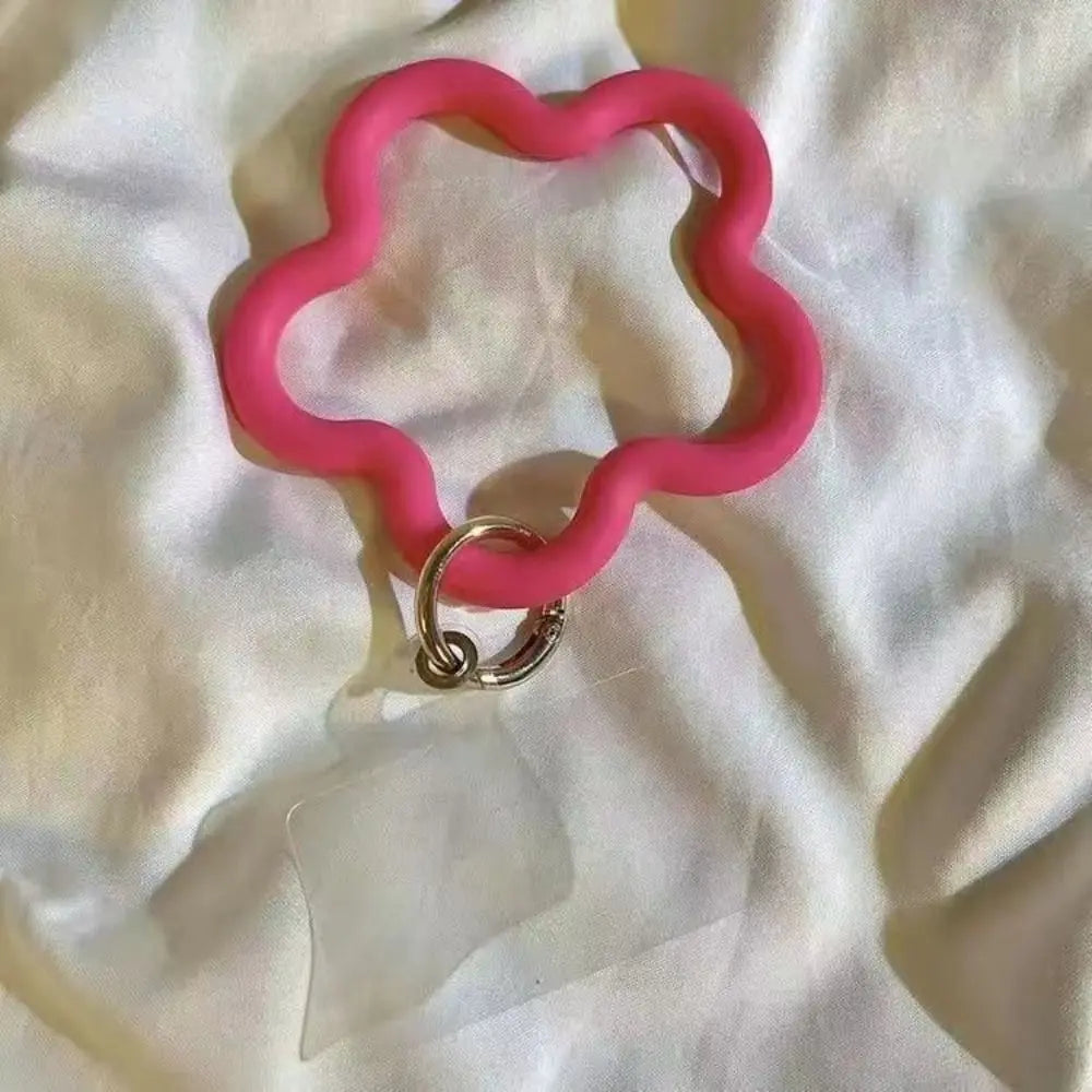 Silicone Mobile Phone Wristband Buckle Colorful Star Shaped Mobile Phone Straps Anti-fall Chain Phone Case Hanging Cord