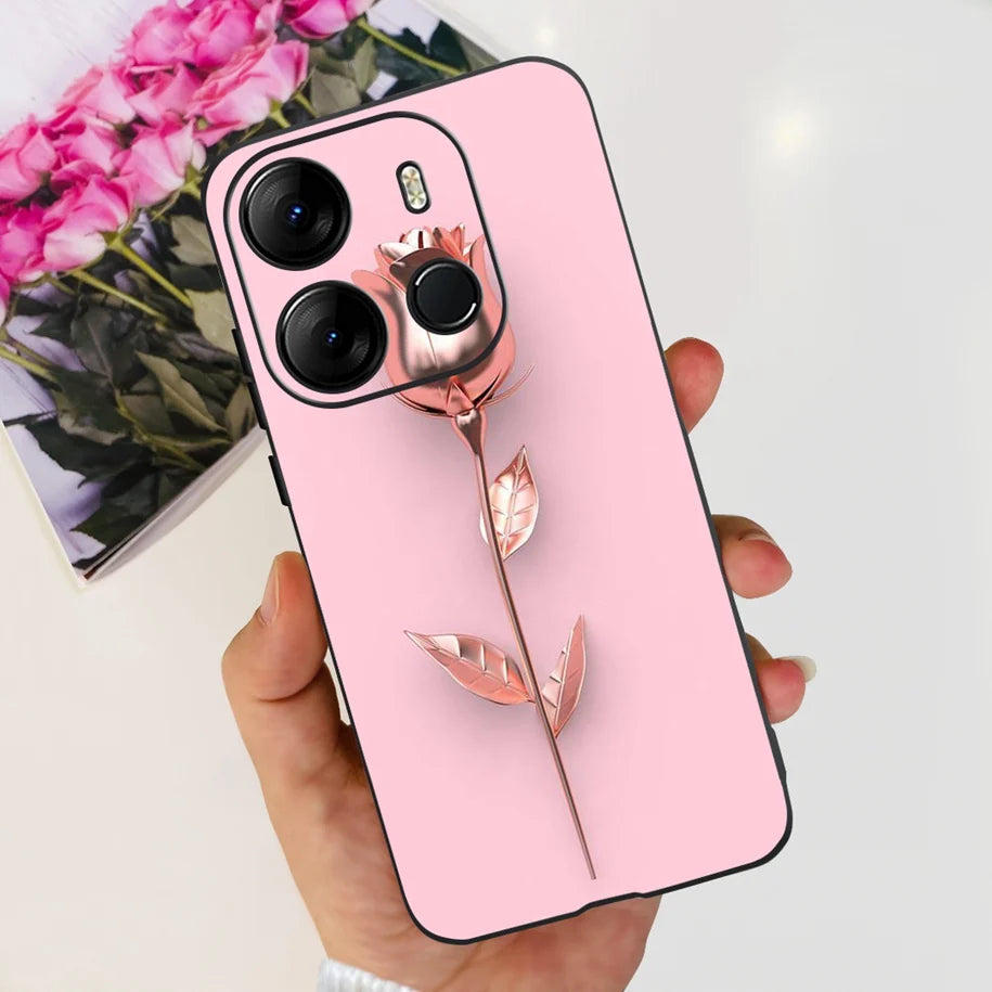 For Infinix Smart 7 HD Case Smart 7 Plus Soft Silicone Cover for Infinix Smart7 HD Capa Smart7hd Phone Cases Cute Dinosaur Funda