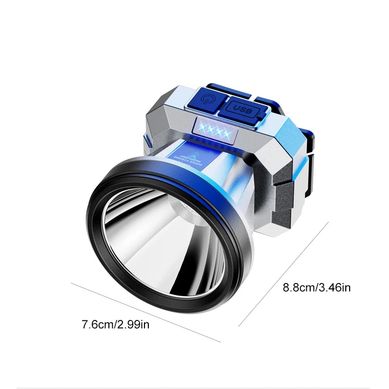 Super Bright LED Rechargeable High-power Headlights High Brightness Emergency Charging Outdoor Head Flashlight Fishing Lamp