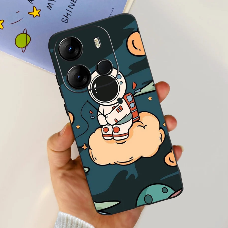 For Infinix Smart 7 HD Case Smart 7 Plus Soft Silicone Cover for Infinix Smart7 HD Capa Smart7hd Phone Cases Cute Dinosaur Funda