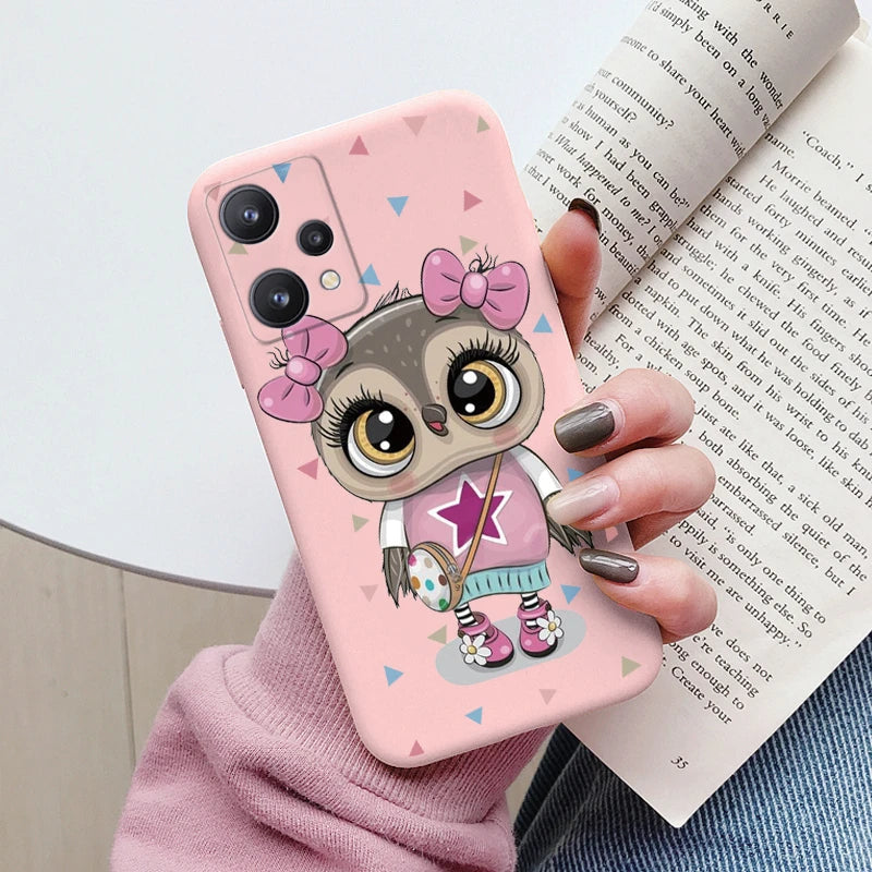 For Realme 9 4G Case 9 Pro Plus Cover Cute Heart Flower Back Cover Soft Silicone Protective Funda For OPPO Realme 9 Pro+ Shell