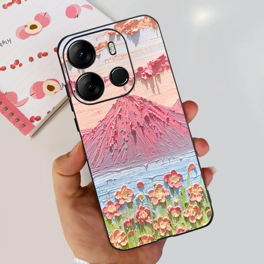 For Infinix Smart 7 HD Case Smart 7 Plus Soft Silicone Cover for Infinix Smart7 HD Capa Smart7hd Phone Cases Cute Dinosaur Funda