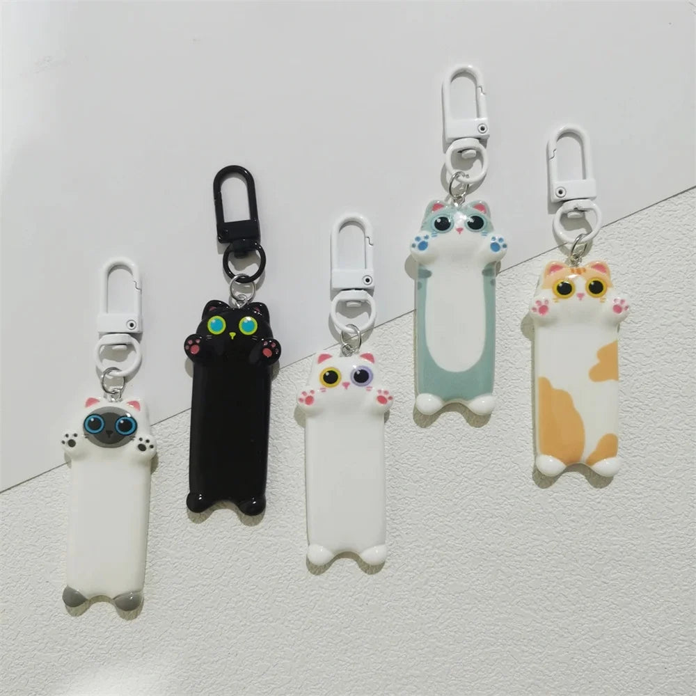 Kawaii Cartoon Cat Animal Backpack Pendants Key Chain Cute Seeking A Hug Cat Keychain Sweet Car Keyring for Children Gift