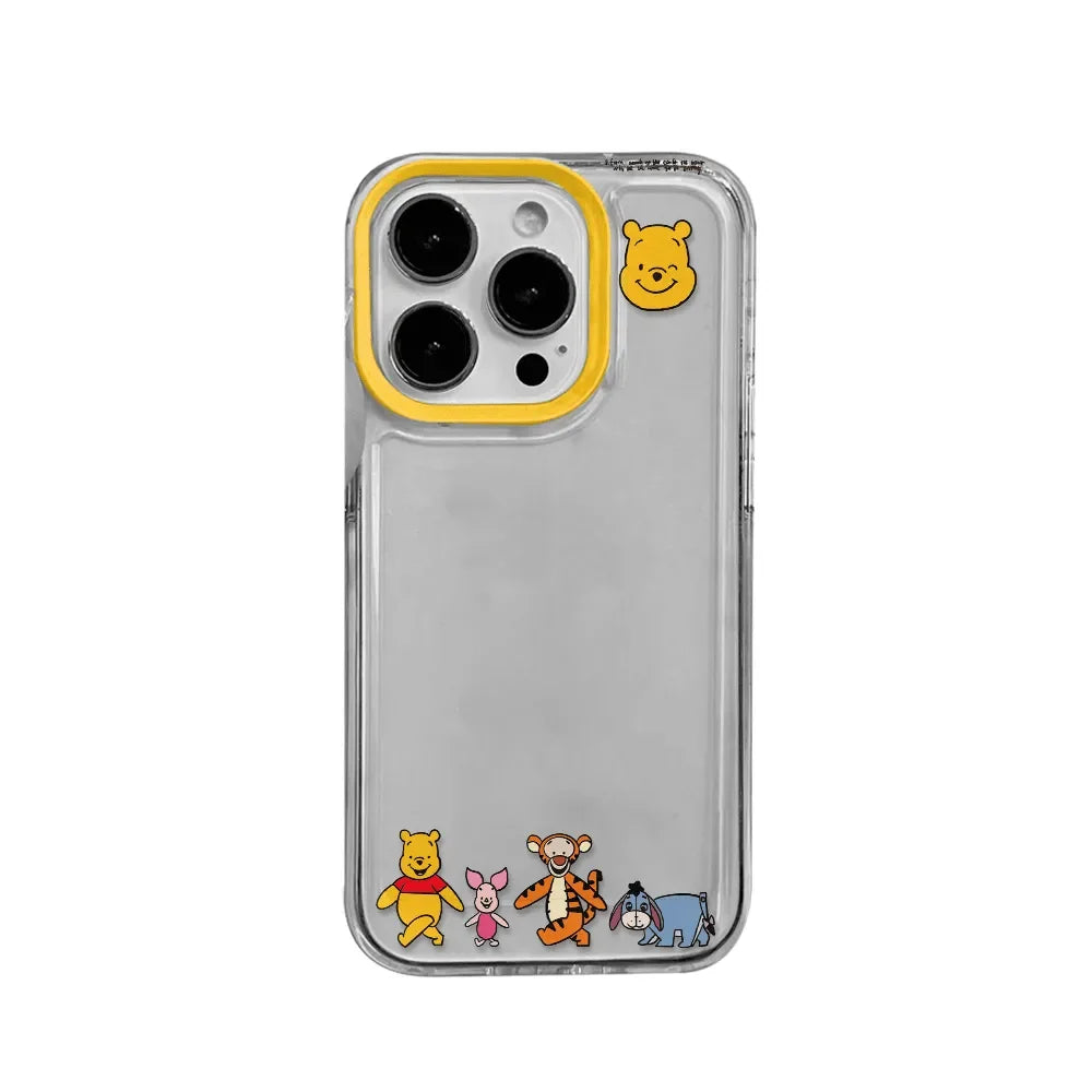 Cute Winnie The Pooh Friends Kawaii Phone Case For IPhone 15 14 12 13 11 Pro Max XR XS MAX 7 8 PLUS Y2K Cartoon Lovely Cover