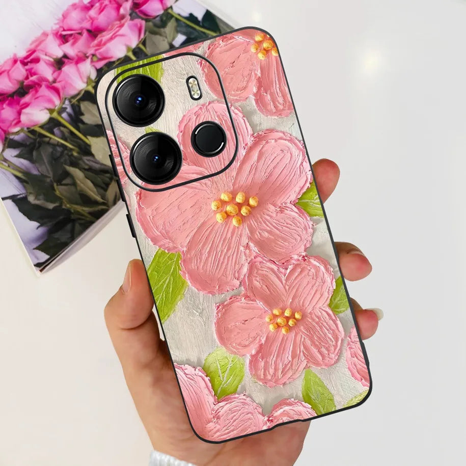 For Infinix Smart 7 HD Case Smart 7 Plus Soft Silicone Cover for Infinix Smart7 HD Capa Smart7hd Phone Cases Cute Dinosaur Funda