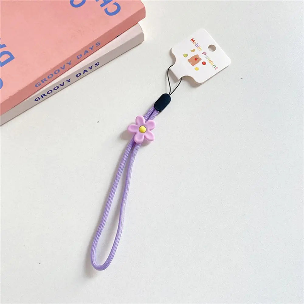 Strap Hanging Rope Phone Charms Keys Short Rope Mobile Phone Lanyard Wrist Hand Lanyard Phone Hanging Rope Flowers Phone Strap