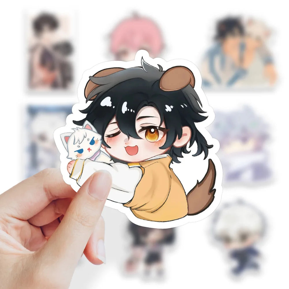10/30/60PCS Link Click Cute Cartoon Anime Graffiti Sticker Decorative Glasses Case Phone Case Scrapbook Waterproof Decal Toy