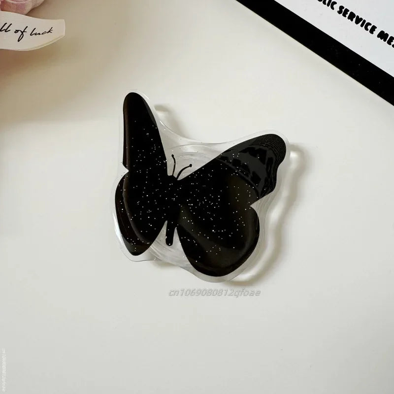 Cute Butterfly Phone Grip Tok Griptok Holder Ring For iPhone 15 Universal Accessories Lovely Bowknot Phone Stand Bracket Socket