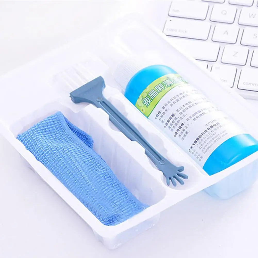 1 Set Brush Cloth Liquid High Qulity Screen Cleaning Kit For LCD TV Tablet Phone Pad Laptop Computer Camera Lens Cleaner