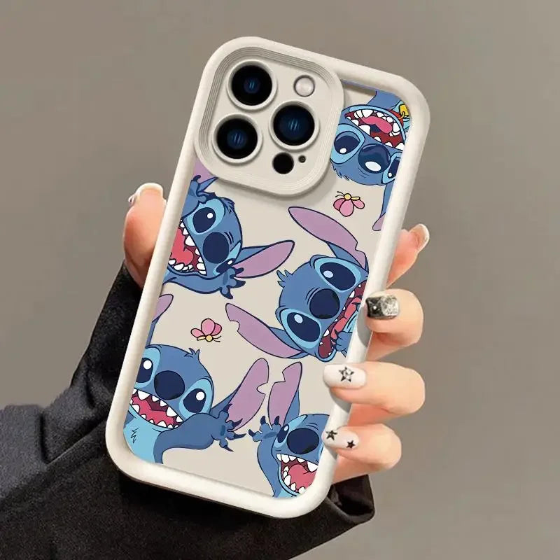 Stitch Casing For INFINIX SMART 8 7 6 Plus 5 NOTE 40 30 Pro 12 G96 5G TECNO SPARK 20 20C GO 2024 10 10C SMART8 Cartoon Soft Case