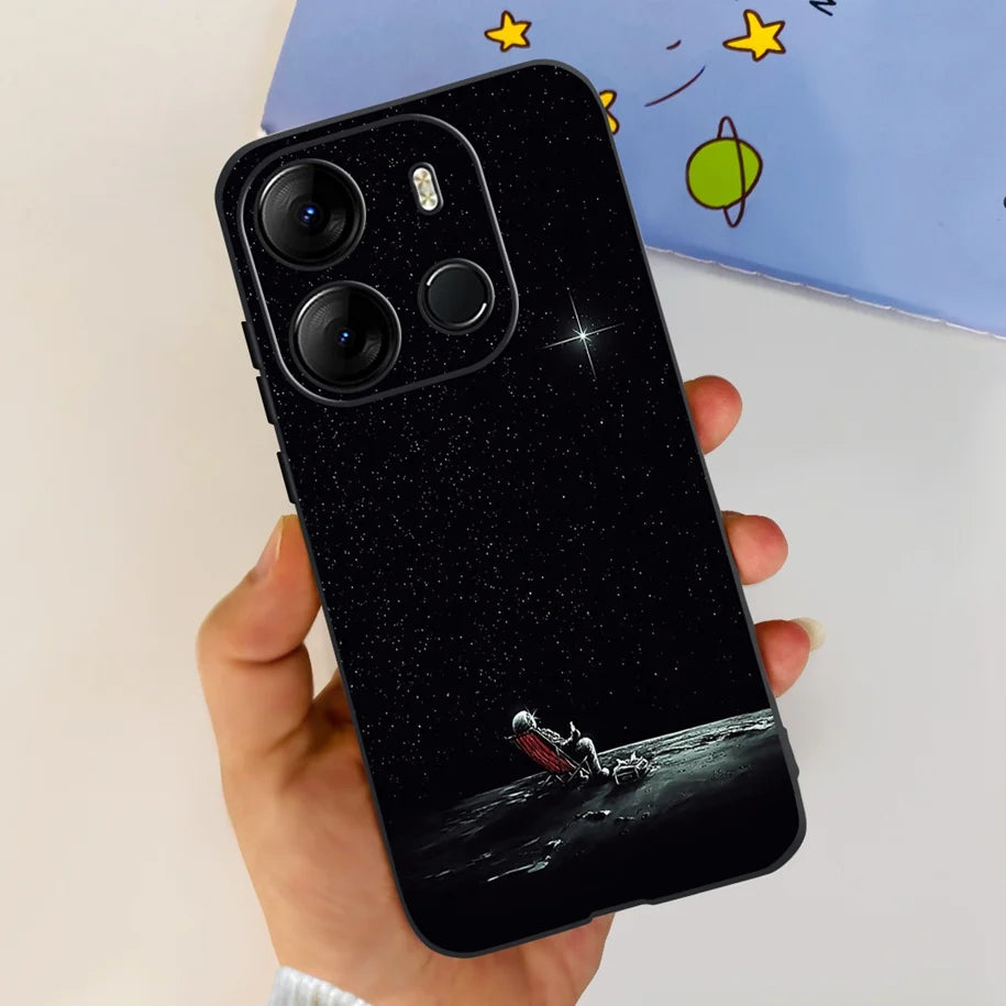 For Infinix Smart 7 HD Case Smart 7 Plus Soft Silicone Cover for Infinix Smart7 HD Capa Smart7hd Phone Cases Cute Dinosaur Funda