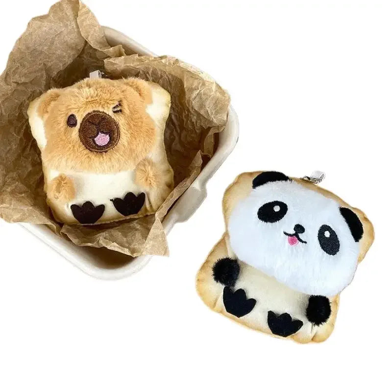 Delightfully Cute Panda Bread Plush Keychain; Soft Doll Pendant for Bag, Car, and Backpack; Amazing Gift for Children