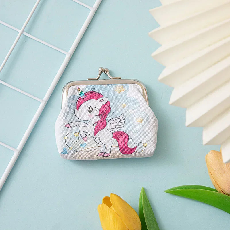 Women's Wallet Mini Unicorn Wallet Card Holder Case Coin Purse Clutch Change Bag Children's Wallets Change Holder Bags For Girls