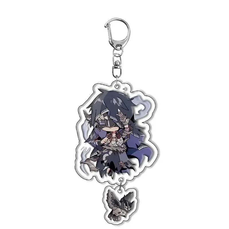 Game Identity V Keychains Cartoon Figure Eli Clark Joseph Desaulniers Orpheus Pendant Car Key Ring Bag Accessories Jewelry Gift