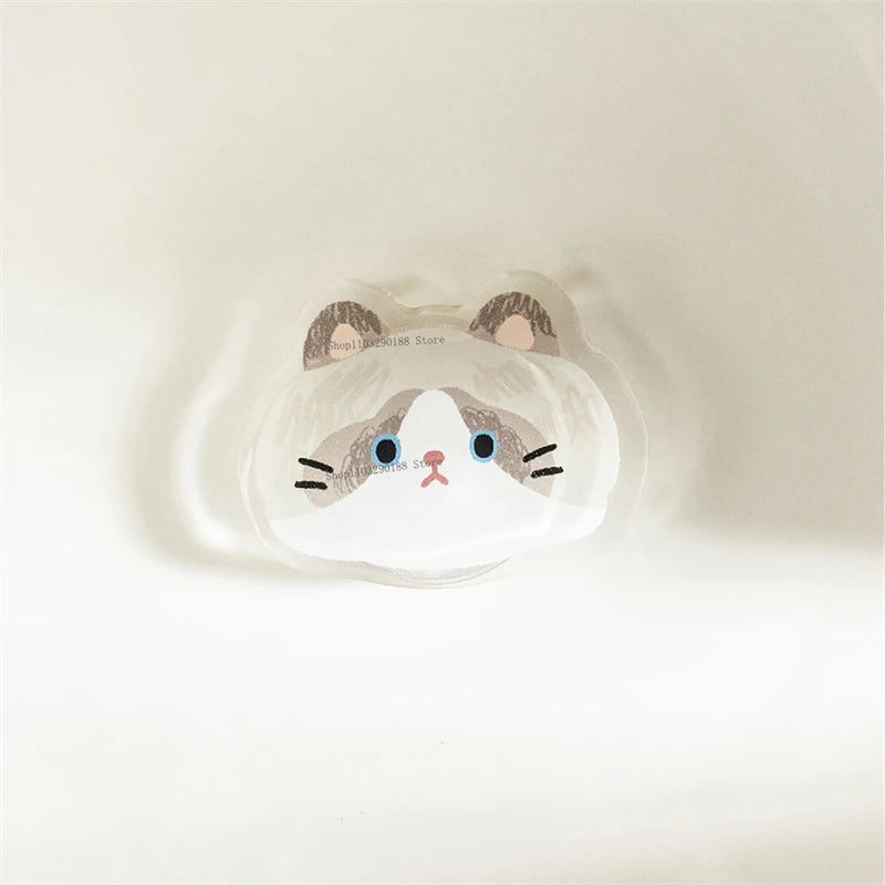 Korean Cute Funny Cat Grip Tok Griptok Phone Stand Holder Support For iPhone 15 Samsung Huawei Universal Accessories Holder Ring
