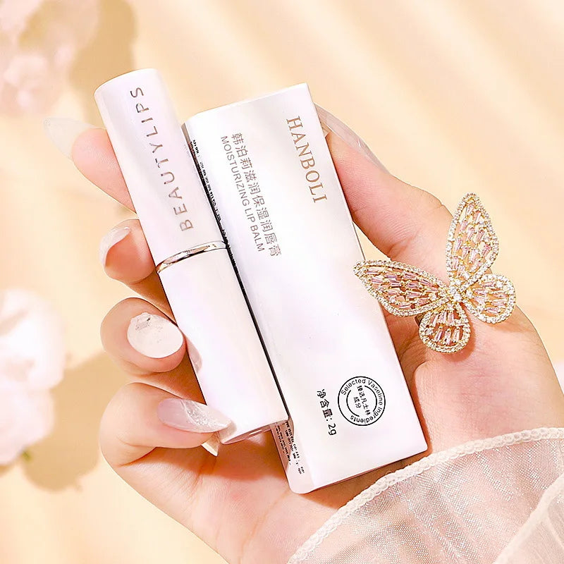 1Pcs Hyaluronic Acid Lip Balm Moisturizing Lipstick Base Cute Makeup Anti-Cracking Lip Oil Original Cosmetics Skin Care Product