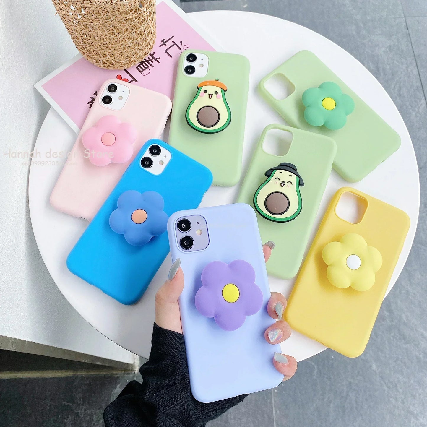 Cute Cartoon Socket Pocket Finger Grip Ring Phone Holder for IPhone Samsung Anime Mobile Phone Griptok Expanding Stand Bracket