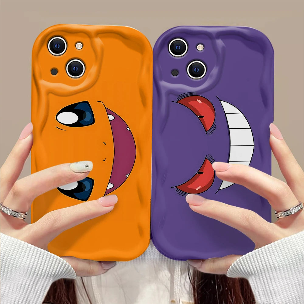 New Personality Pokémons Cute 3D Wave Case For OPPO Realme 12 11 10 9 8 7 7i 6 5 Pro Plus C67 C55 C31 C35 C11 C12 C15 C20 C21Y