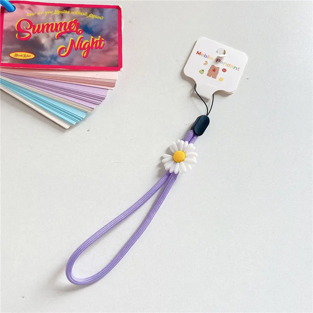 Strap Hanging Rope Phone Charms Keys Short Rope Mobile Phone Lanyard Wrist Hand Lanyard Phone Hanging Rope Flowers Phone Strap