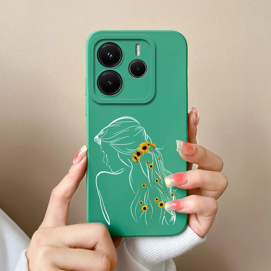 Case For Redmi Note 14 Pro Plus 4G 5G Pretty Sweet Girls Silicone Soft Protective Cover For RedmiNote14 14Pro Plus Fundas Bumper