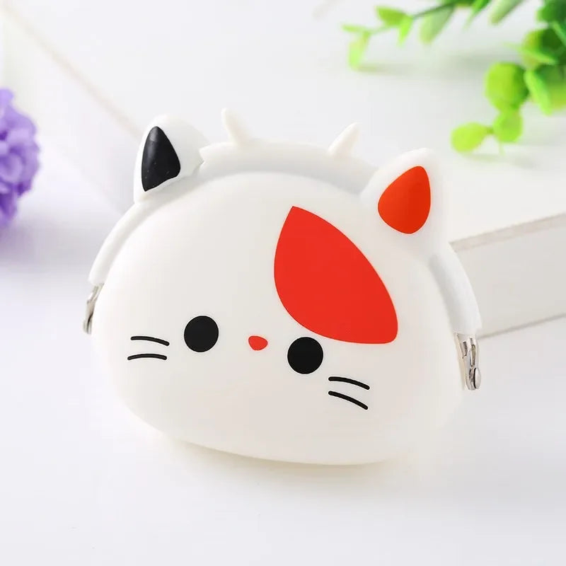 Fashion Coin Purse Cute Wallet for Children Mini Purse Soft Female Coin Bag Cartoon Silicone Clutch Bag Hasp Pouch Monedas Mujer