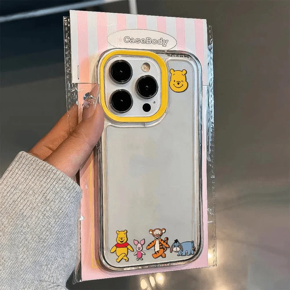 Cute Winnie The Pooh Friends Kawaii Phone Case For IPhone 15 14 12 13 11 Pro Max XR XS MAX 7 8 PLUS Y2K Cartoon Lovely Cover