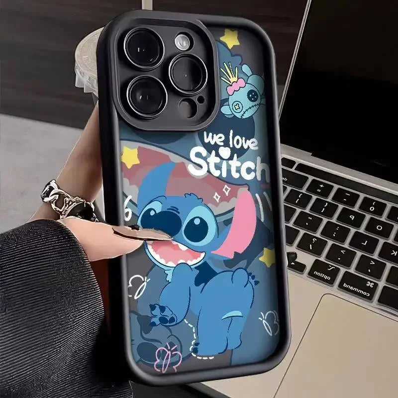 Stitch Casing For INFINIX SMART 8 7 6 Plus 5 NOTE 40 30 Pro 12 G96 5G TECNO SPARK 20 20C GO 2024 10 10C SMART8 Cartoon Soft Case