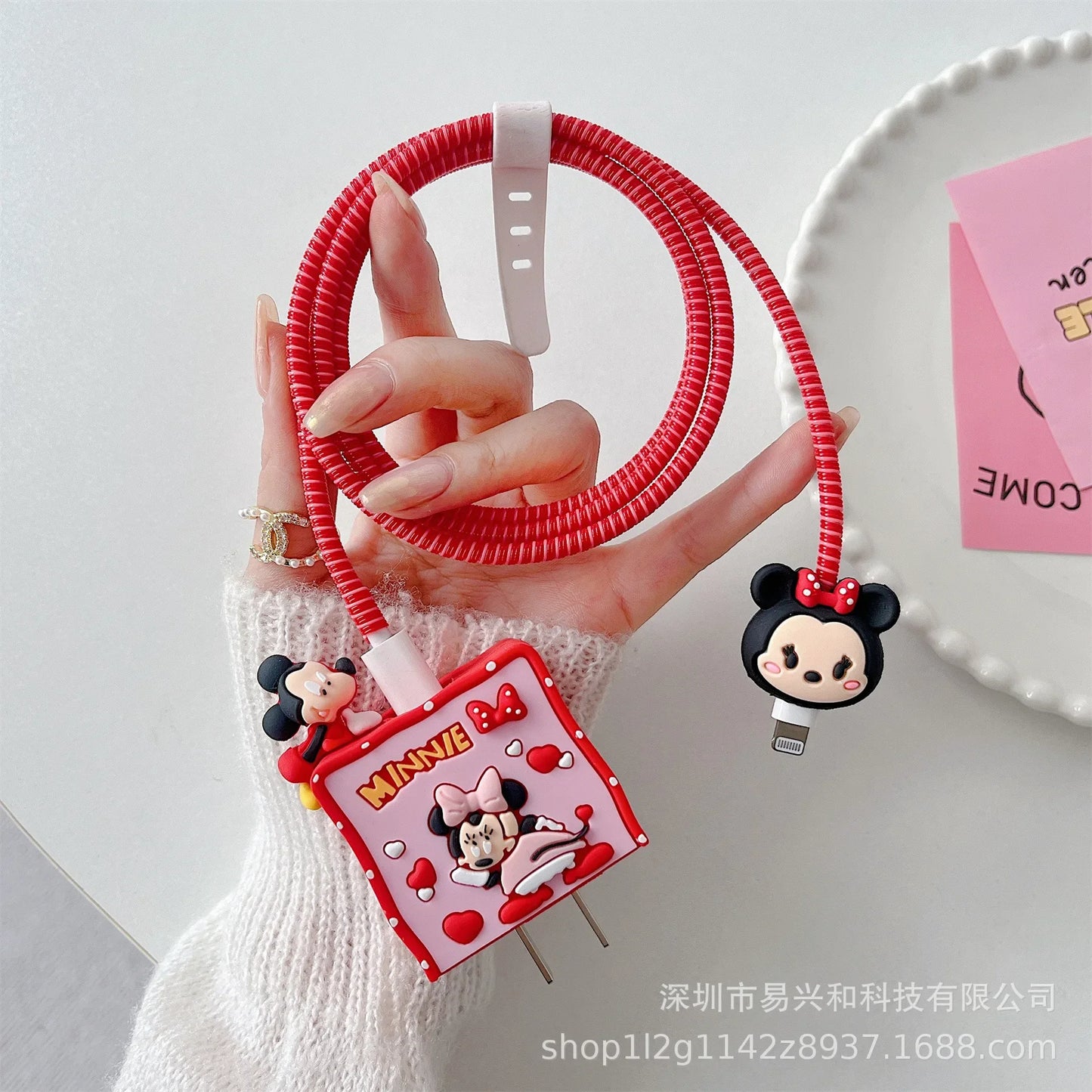 Sanrios Kuromi HelloKitty Melodys Cable Protector for Iphone Ipad 20W Charger Case Kawaii Anime Winnie Stellalou Protector Shell