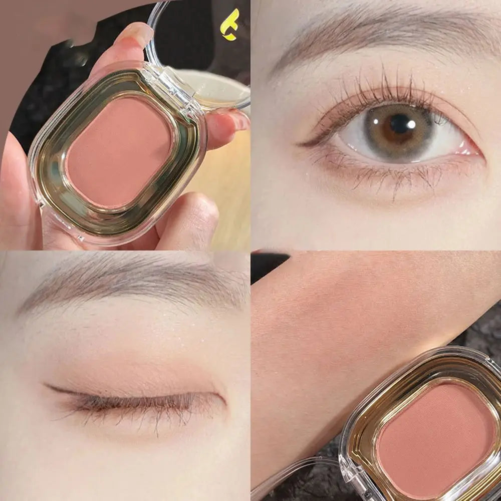 Smooth Monochrome Eyeshadow Waterproof Glitter Matte Eyeshadow Palette Long Lasting Low Saturation Eye Cosmetics Women