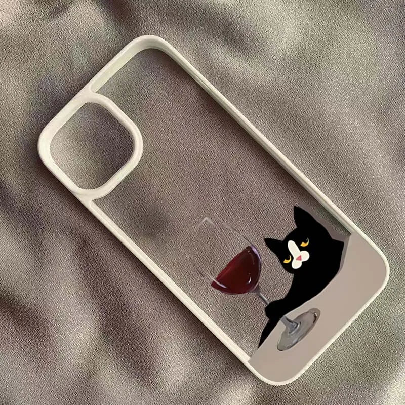 Cute Cat Goblet Phone Case for Xiaomi Redmi Note 11 12 13 14 Pro Plus 5G Poco X6 X5 Redmi 14C 13C 12C 4G Soft Cover